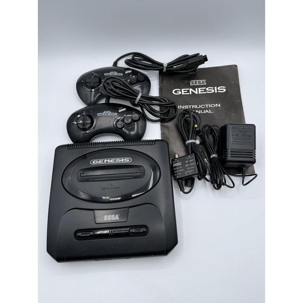 Sega Genesis Model 2 MK-1631 Console System + 2 Remotes / Cables & Manual TESTED
